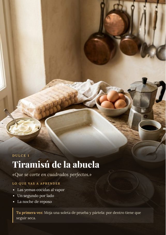 Apertura del tiramisú